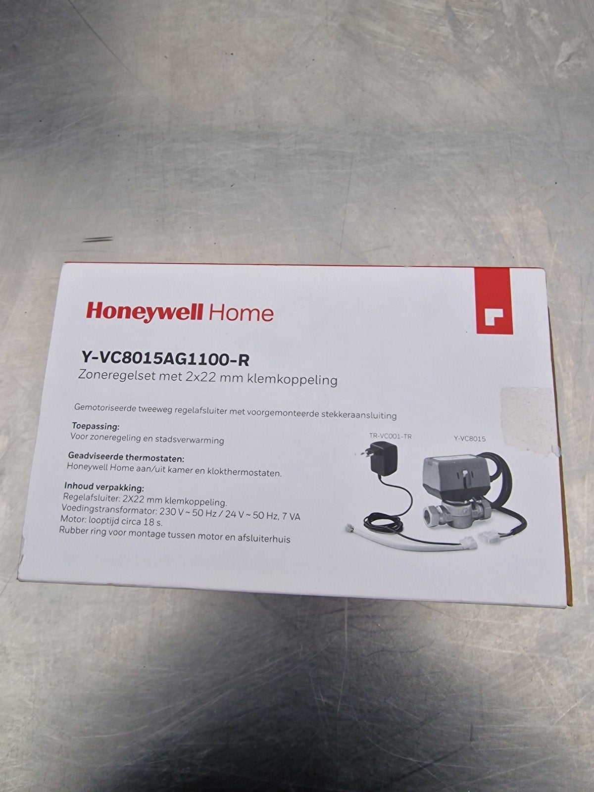 Honeywell zoneregelset Y-VC8015AG1100-R 2x22mm knelkoppeling, Ophalen of Verzenden, Nieuw