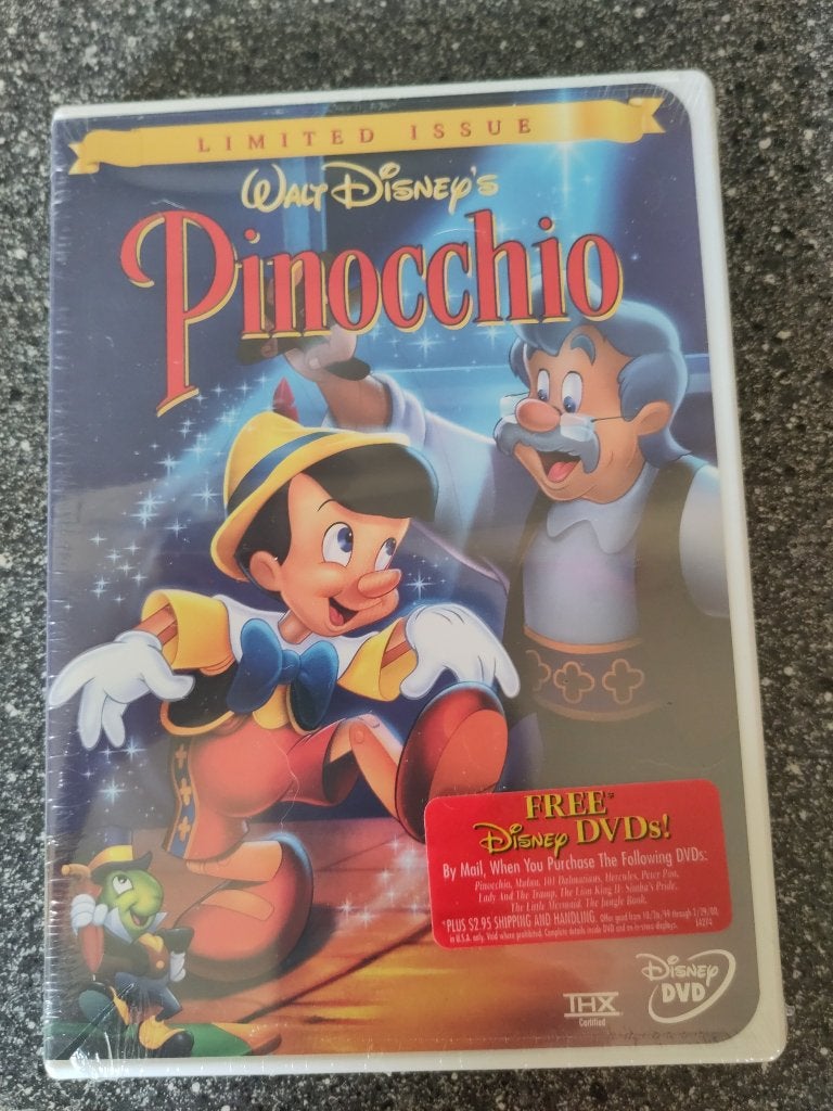 DVD PINOCCHIO - LIMITED ISSUE (REGIO 1), Tekenfilm, Ophalen of Verzenden, Nieuw in verpakking, Alle leeftijden