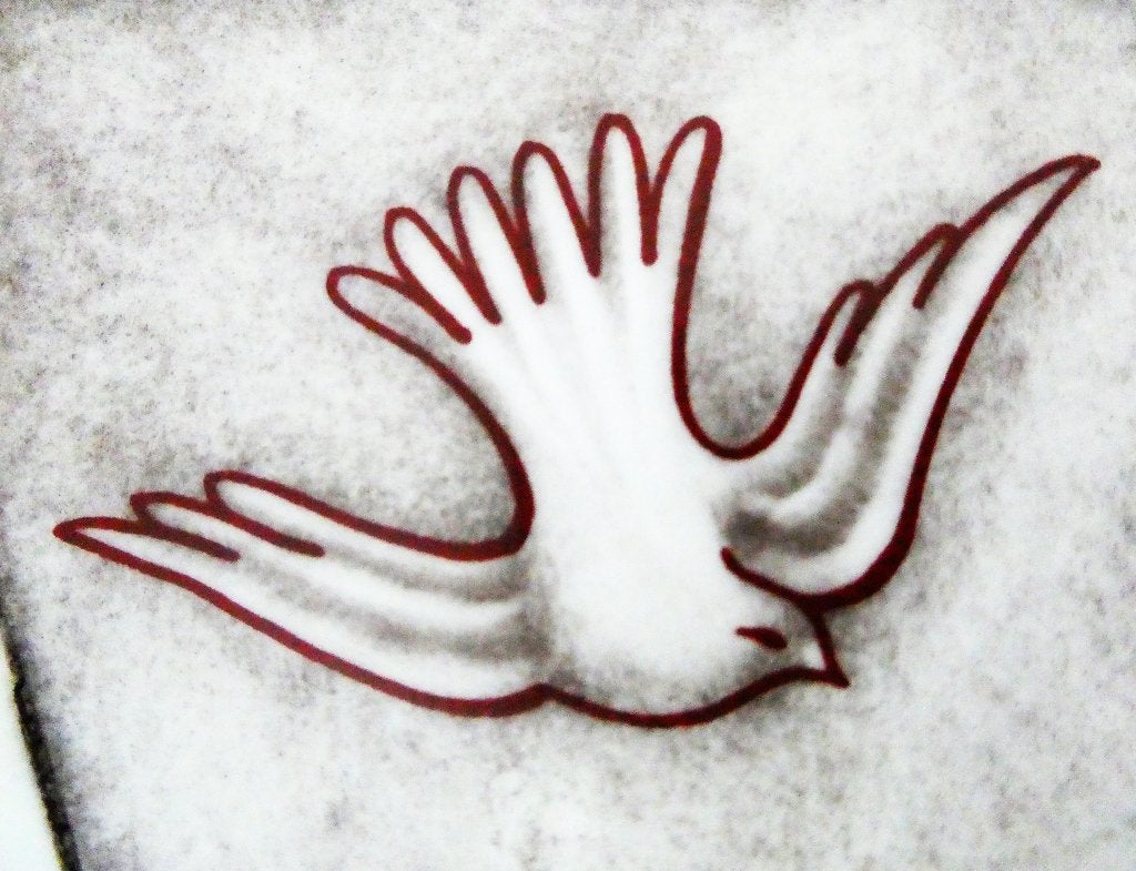Opaline Icoon Maria kindje Jezus wtte duiven Gebr. Paridon, Ophalen of Verzenden