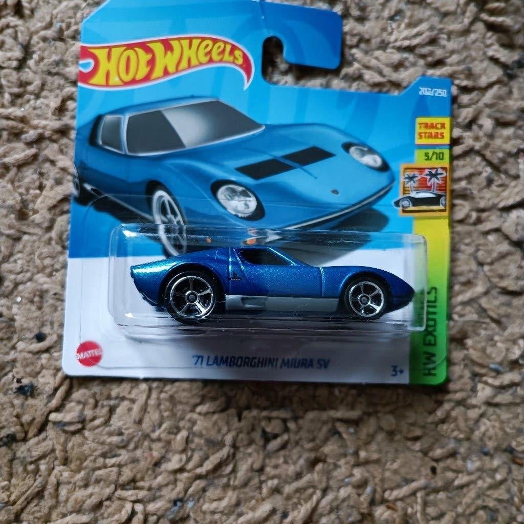 Hot Wheels '71 Lamborghini Miura SV HW Exotics blauw, Ophalen of Verzenden, Nieuw, Auto