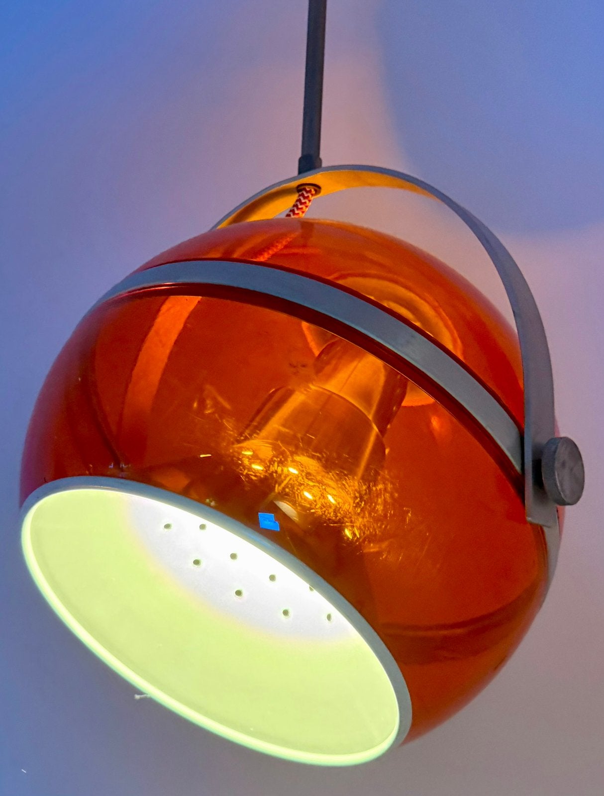 Dijkstra lamp oranje, Ophalen of Verzenden, Gebruikt, Kunststof, Jaren 70