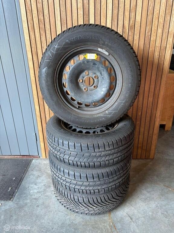 Set stalen velgen afkomstig Volkswagen Tiguan 215/65 R16, Gebruikt, Ophalen of Verzenden, Band(en)