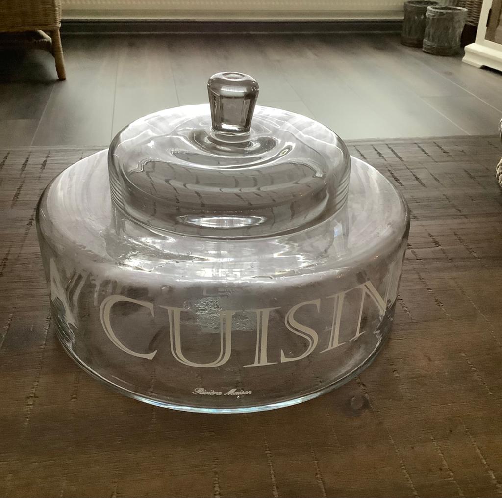 Riviera Maison glazen pot/trommel, Ophalen, Zo goed als nieuw