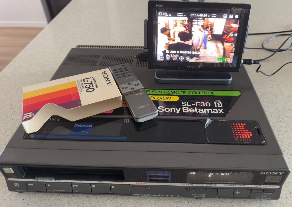 Sony SL-F30 Betamax speler met originele afstandsbediening, Ophalen, Gebruikt, Betamax-speler of -recorder