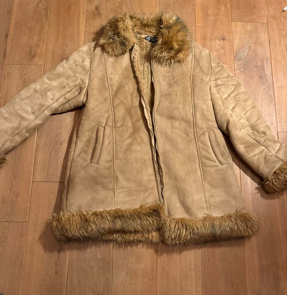 Bont jas, Kleding | Dames, Jassen | Winter, Ophalen of Verzenden, Zo goed als nieuw, Maat 46/48 (XL) of groter, Bruin