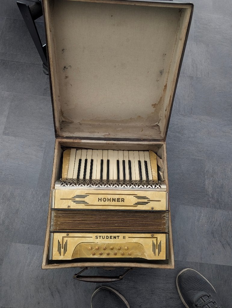 Accordeon Hohner Student II, Ophalen, Gebruikt, Overige formaten, Toetsaccordeon