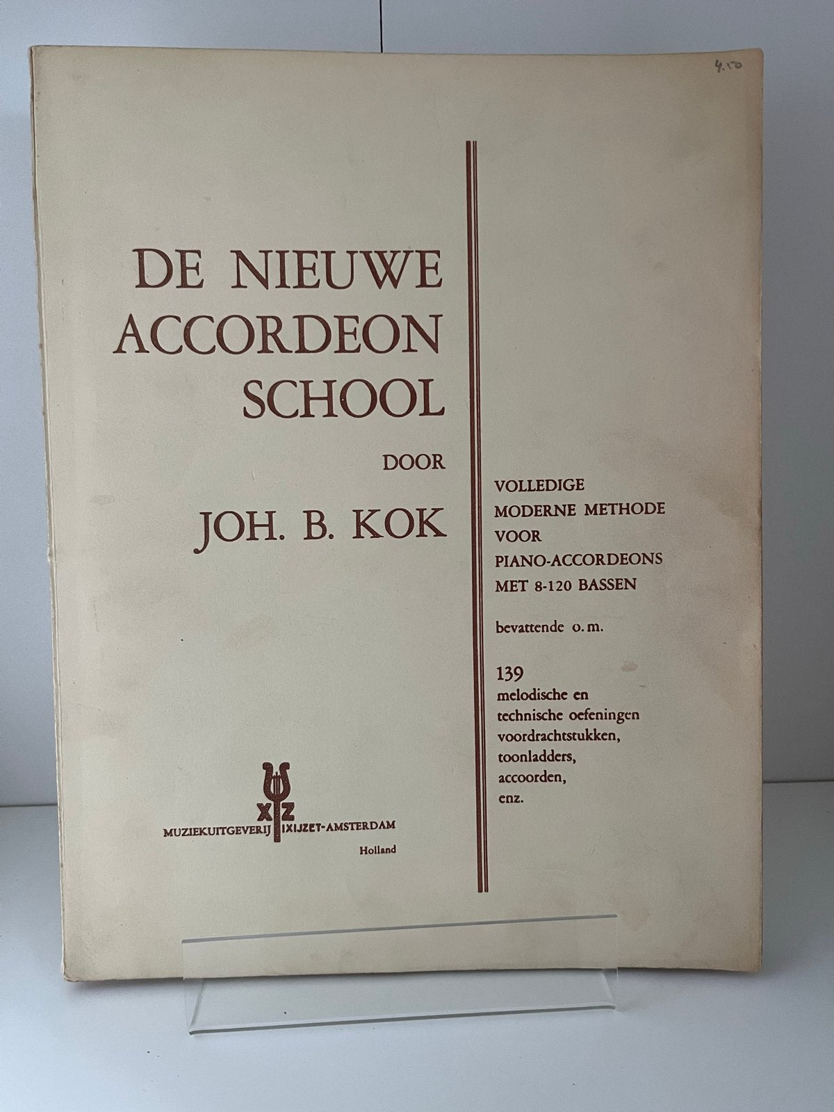 De Nieuwe Accordeon School - Joh. B. Kok - Vintage, Muziek en Instrumenten, Bladmuziek, Gebruikt, Overige genres, Les of Cursus