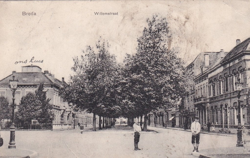 Ansichtkaart Breda, Willemstraat - Voor 1920, Ophalen of Verzenden, Voor 1920, Gelopen, Noord-Brabant