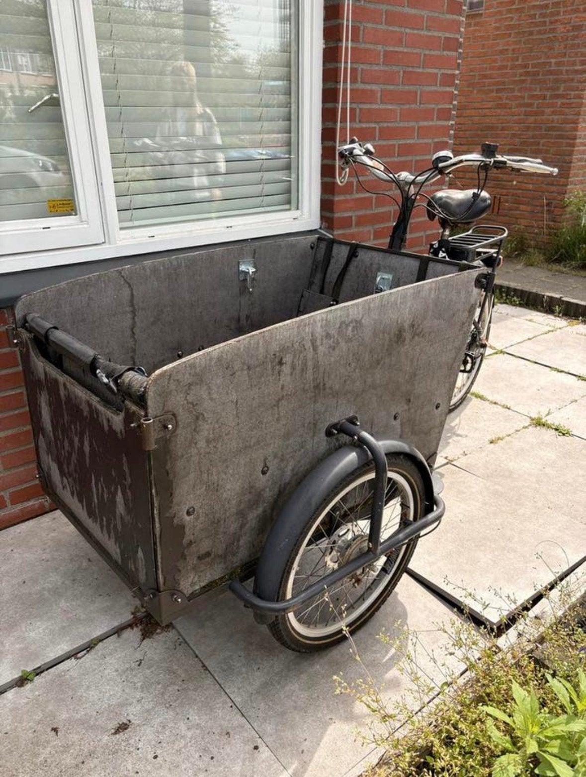 Bakfiets met grote laadruimte, Terugtraprem, Gebruikt, 2 kinderen, Ophalen