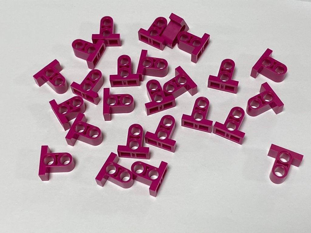 Partij 50x Lego pin connector plaatjes 1x2x1 diverse kleuren, Overige thema's, Lego, Nieuw, Ophalen of Verzenden