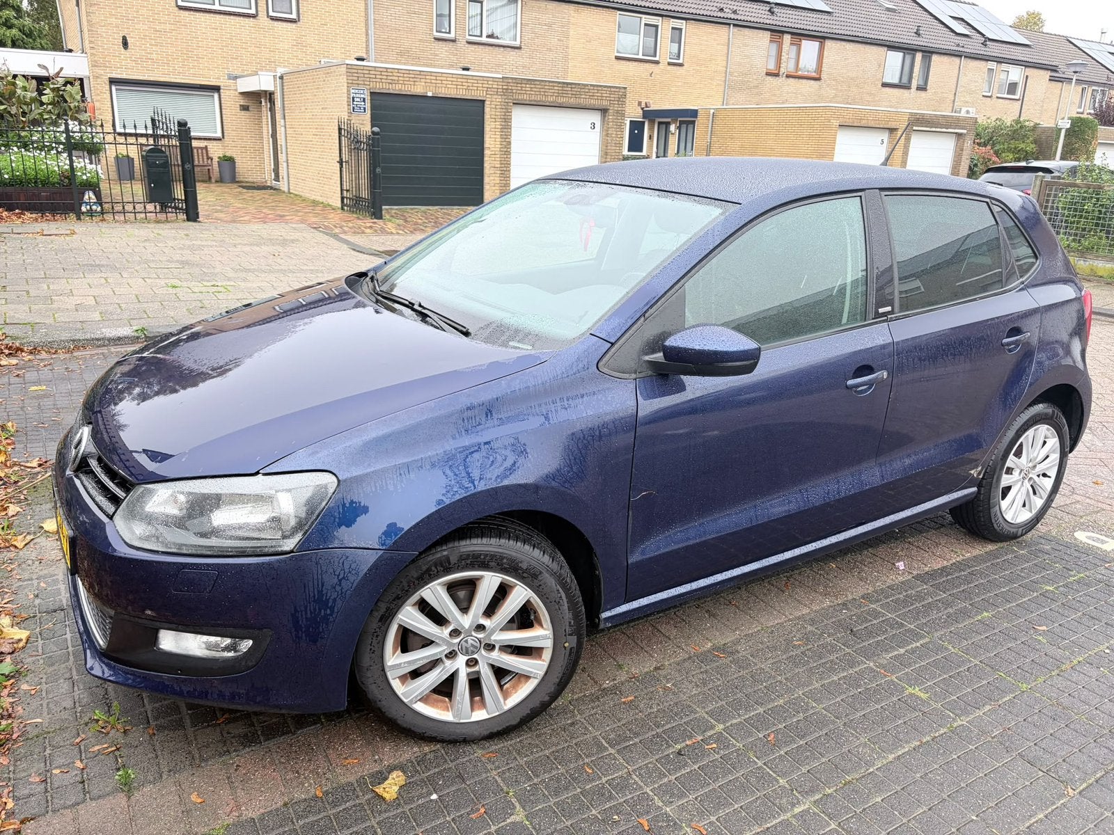 Volkswagen Polo 1.2 51KW 2011 Blauw, Voorwielaandrijving, 40 €/maand, Zwart, Blauw