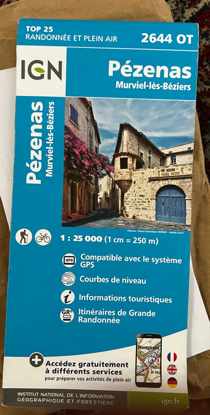 IGN Top 25 Wandelkaart Pézenas Murviel-lès-Béziers (2644 OT), Nieuw, Ophalen of Verzenden, Landkaart, 2000 tot heden