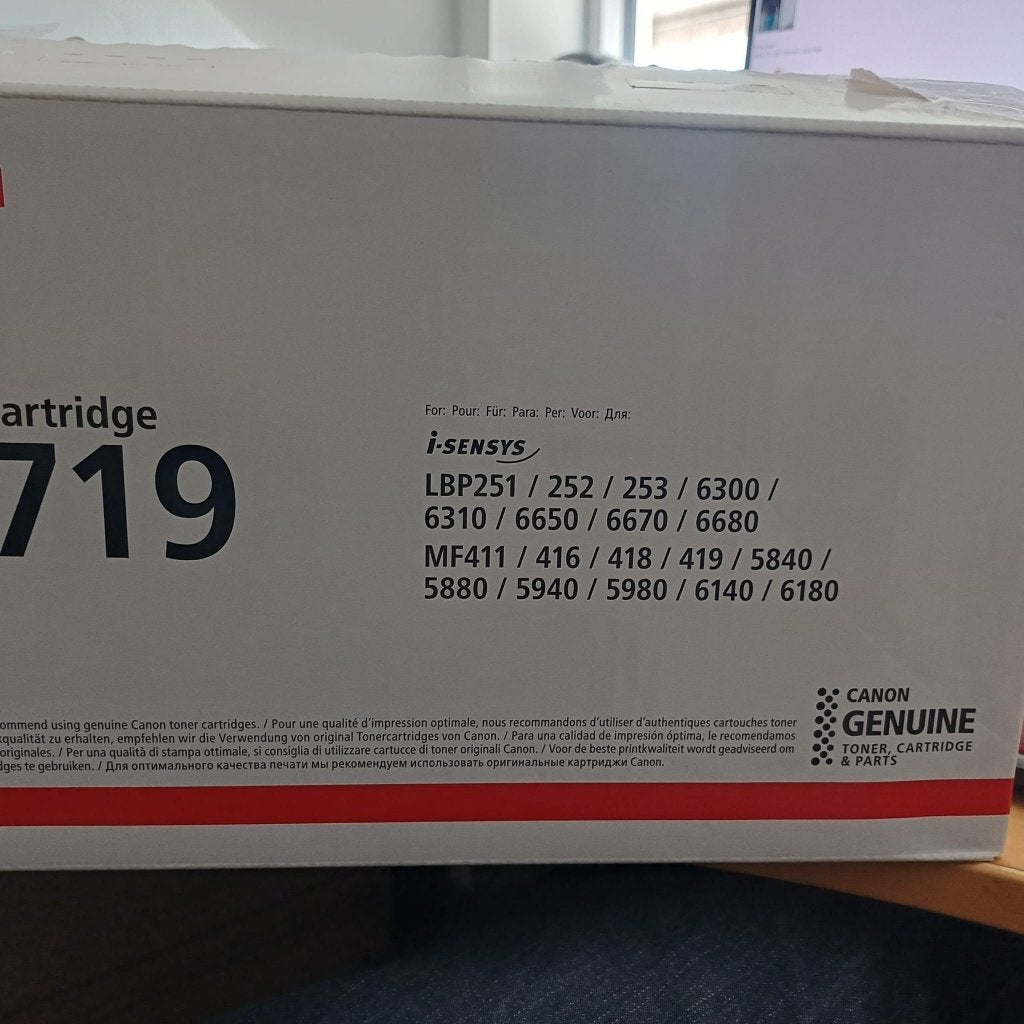Canon 719 toner ongebruikt (met seal) geopende verpakking, Ophalen of Verzenden, Nieuw, Toner, Canon
