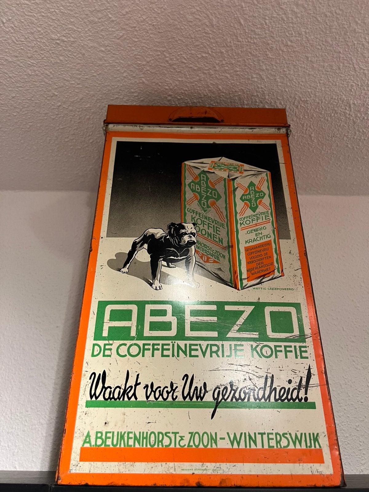 Abezo coffeïnevrije koffie winkelblik, Ophalen of Verzenden, Zo goed als nieuw, Koffie