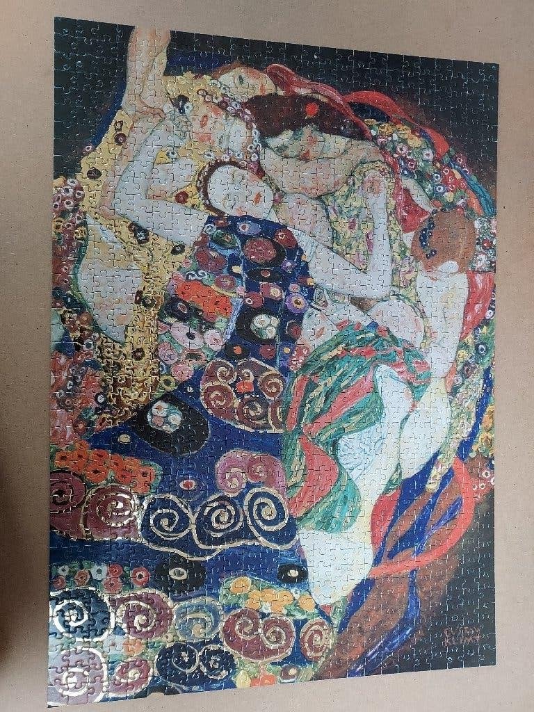 kunst puzzel  Klimt, Ophalen of Verzenden, 500 t/m 1500 stukjes, Gebruikt, Legpuzzel
