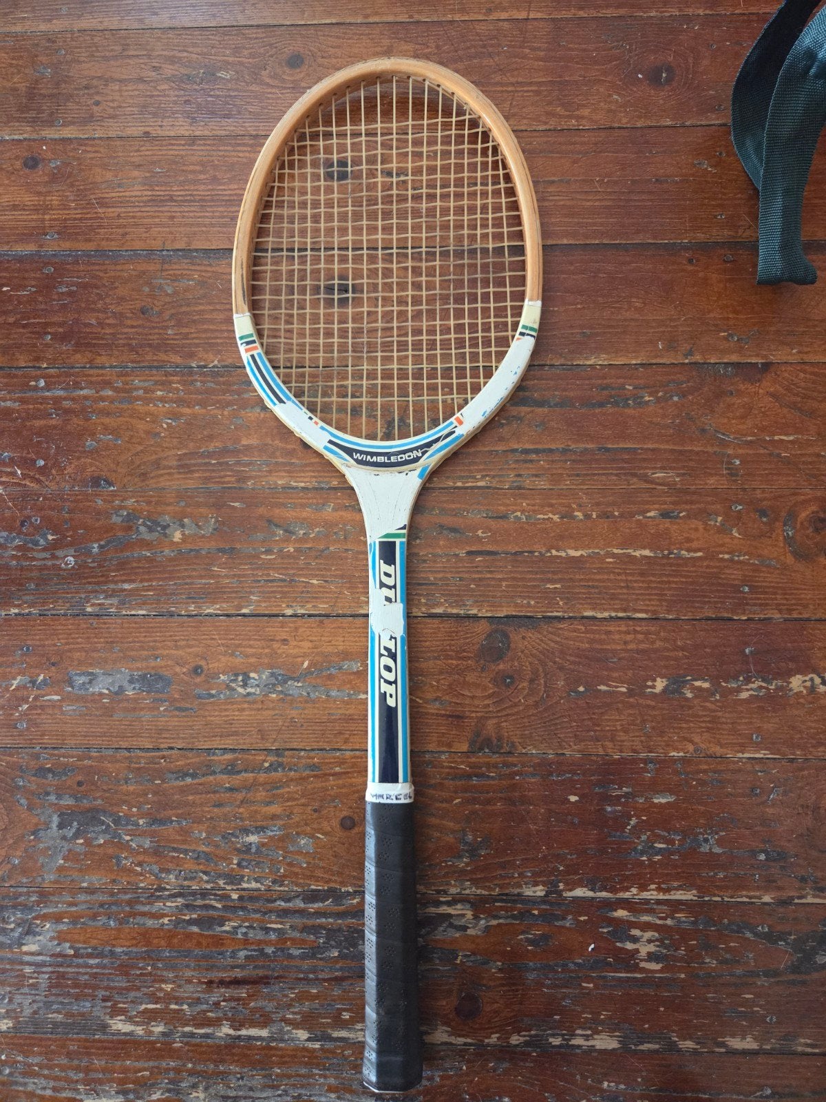 Vintage houten Dunlop Wimbledon tennisracket  Retro deco, Ophalen of Verzenden, Gebruikt, Racket, Dunlop