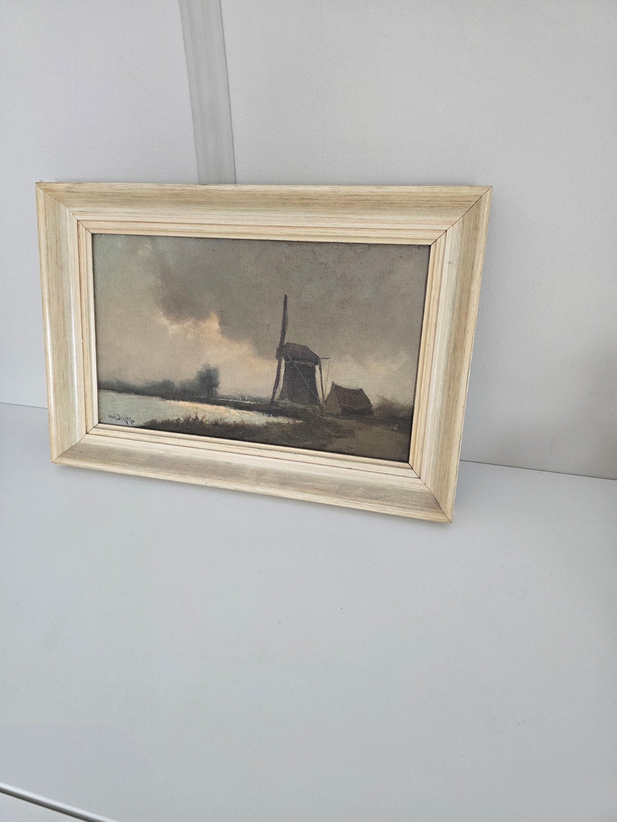 Henk Dekker - Olieverf op paneel - Molenlandschap, Ophalen, Paneel, Landschap, Olieverf