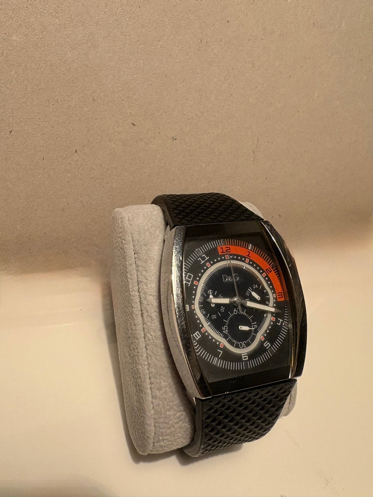D&G Dolce & Gabbana horloge - Nieuwe batterij en ring, Overige merken, Gebruikt, Staal, Polshorloge