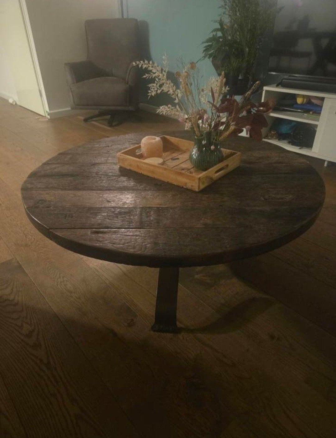 Salontafel, Ophalen, Rond, Metaal, 100 tot 150 cm