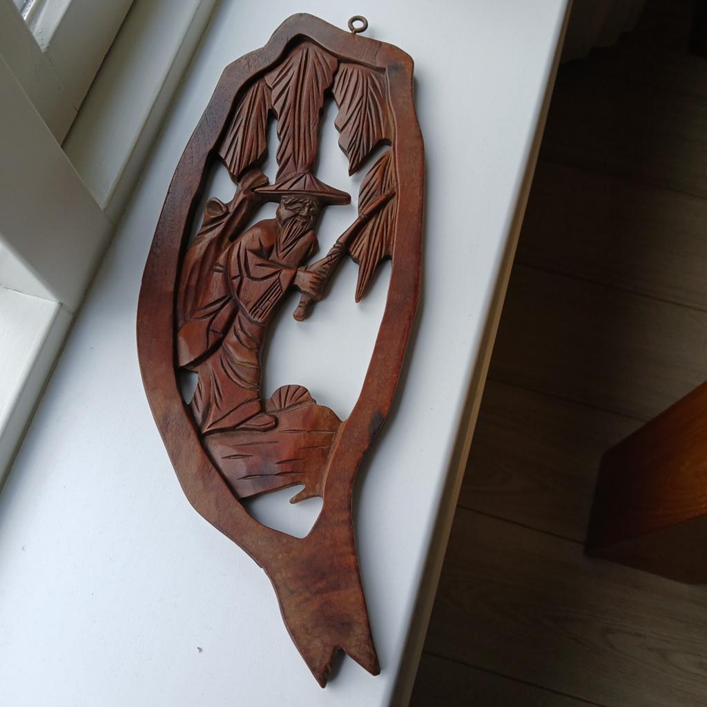 Wandhanger, houtsnijwerk, Antiek en Kunst, Kunst | Beelden en Houtsnijwerken, Ophalen of Verzenden