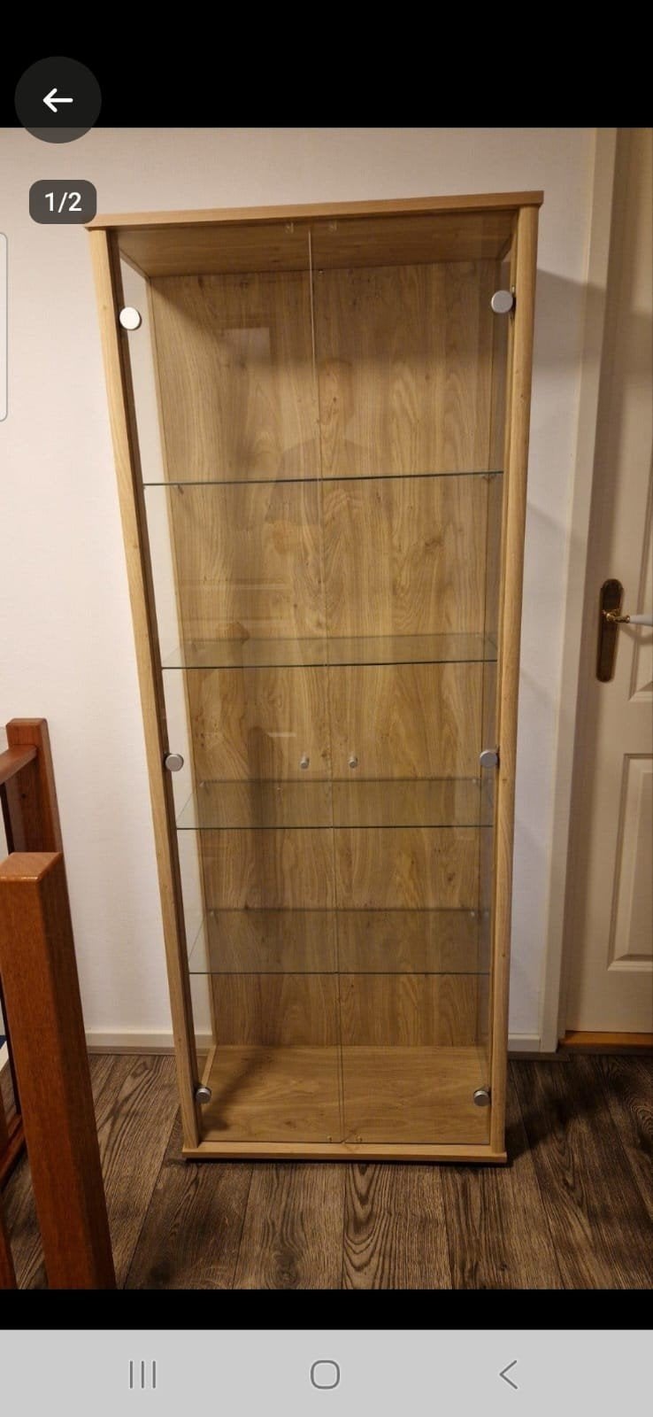 vitrinekast, Ophalen, Gebruikt, 50 tot 100 cm, 150 tot 200 cm