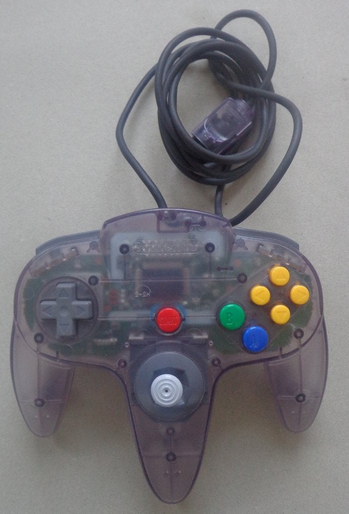 Originele Crystal Paars Transparant Controller voor de N64, Spelcomputers en Games, Spelcomputers | Nintendo 64, Ophalen of Verzenden