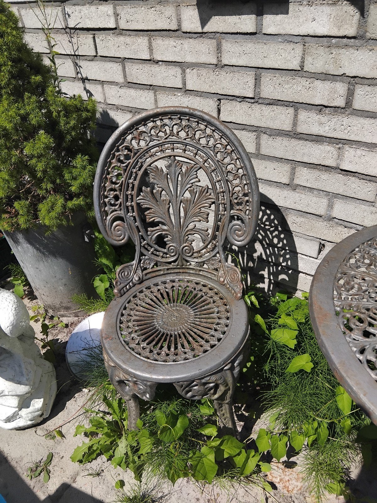 ijzeren tuin set, Tuin en Terras, Waterpartijen en Fonteinen, Ophalen of Verzenden, Gietijzer, Overige typen