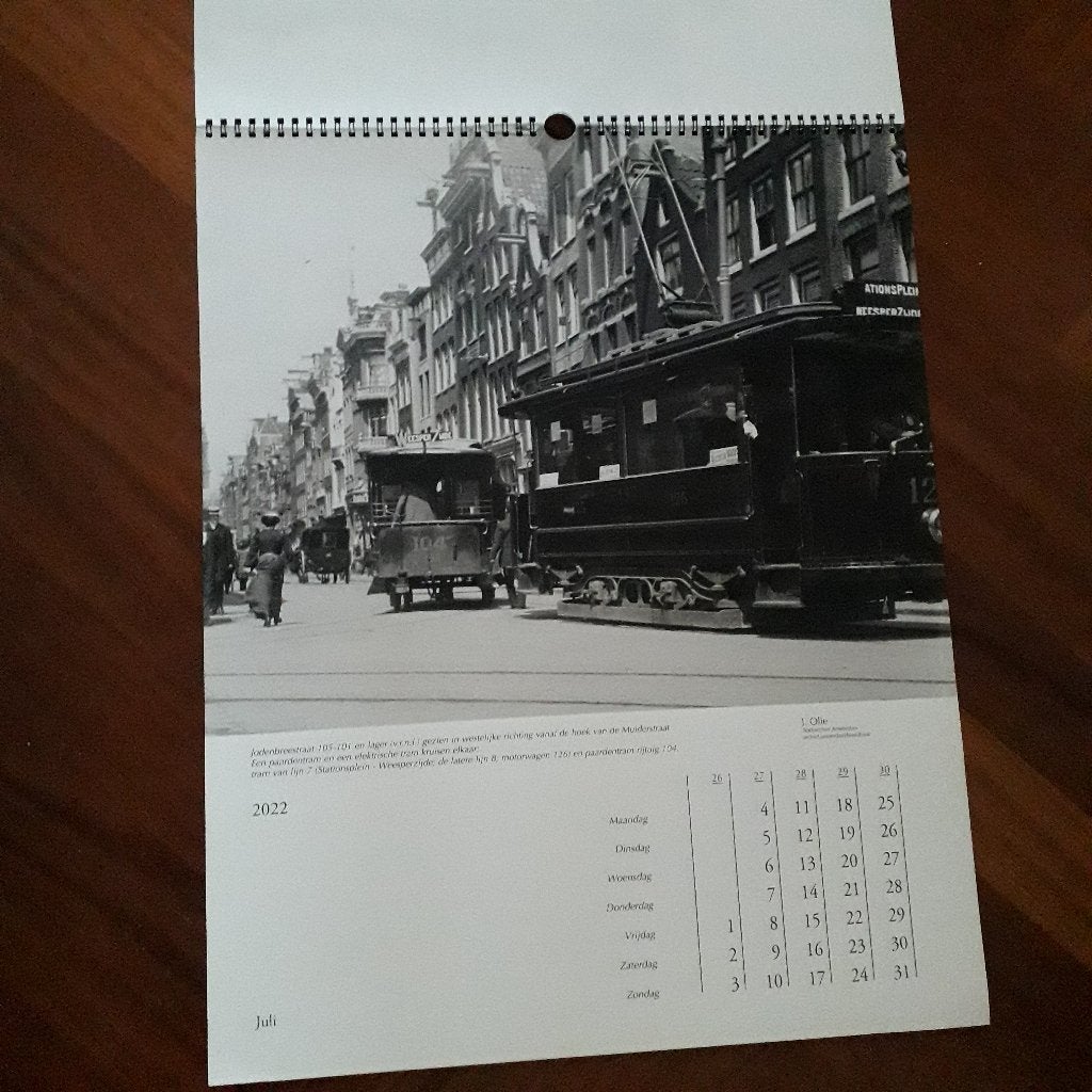 12x Jacob OLIE Amsterdam ca 1900 / kalender 2022, Huis en Inrichting, 50 – 75, Minder dan 50 cm, Gebruikt, Ophalen of Verzenden