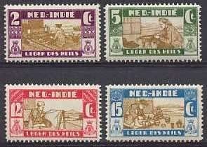 Ned-Indie NVPH nr 176/9 ongebruikt Leger des Heils 1932, Postzegels en Munten, Ophalen of Verzenden, Postfris, Nederlands-Indië