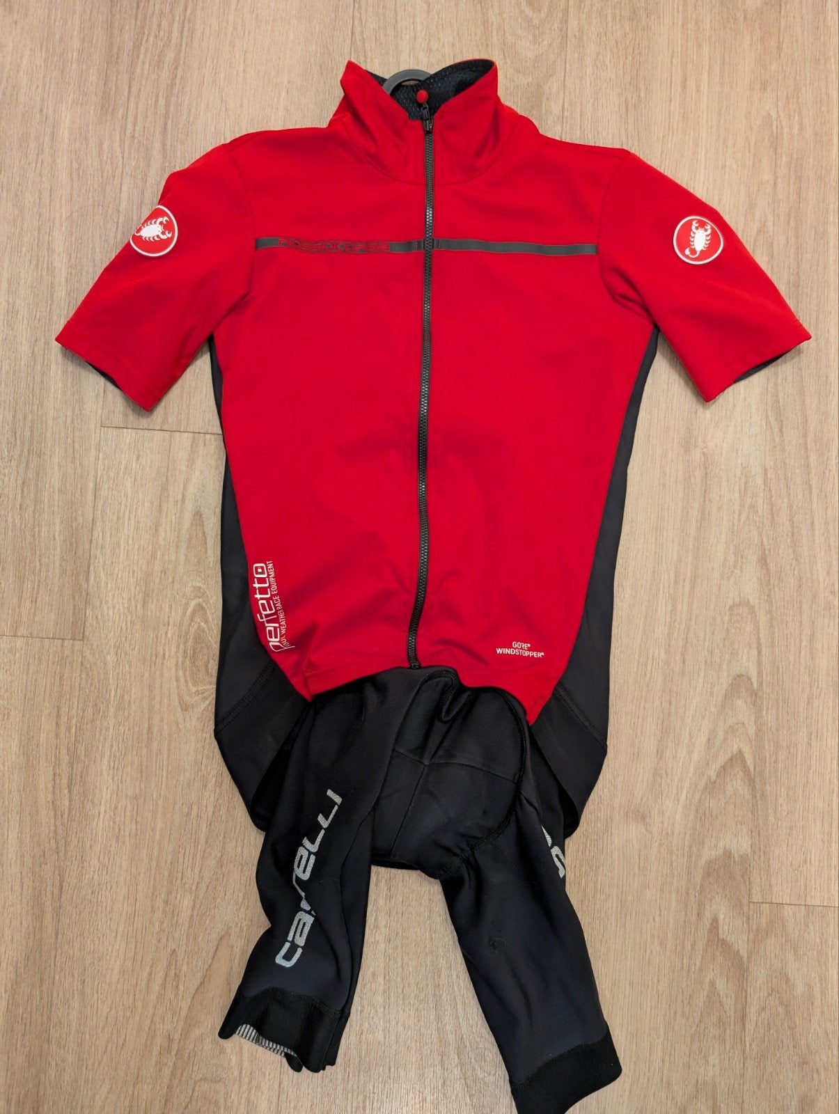 Castelli Perfetto RoS 2 Fietsjack en Bibshort Set - Maat S, S, Gebruikt, Castelli, Dames