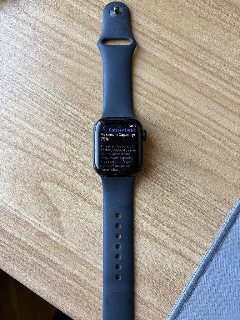 Apple Watch Series 7 (GPS) €175, Ophalen, Gebruikt, Apple Watch ⌚️, Zwart