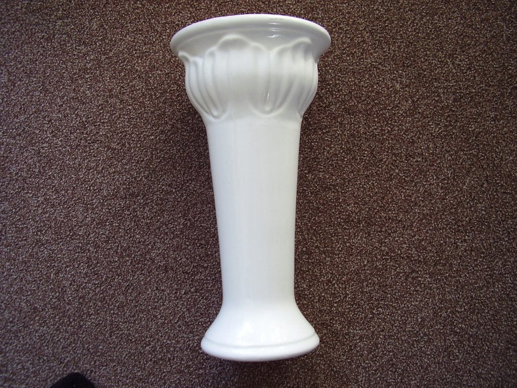 vaas aardewerk bloem katje garderobe hal woonkamer decoratie, Wit, Ophalen of Verzenden, Zo goed als nieuw, 37 cm