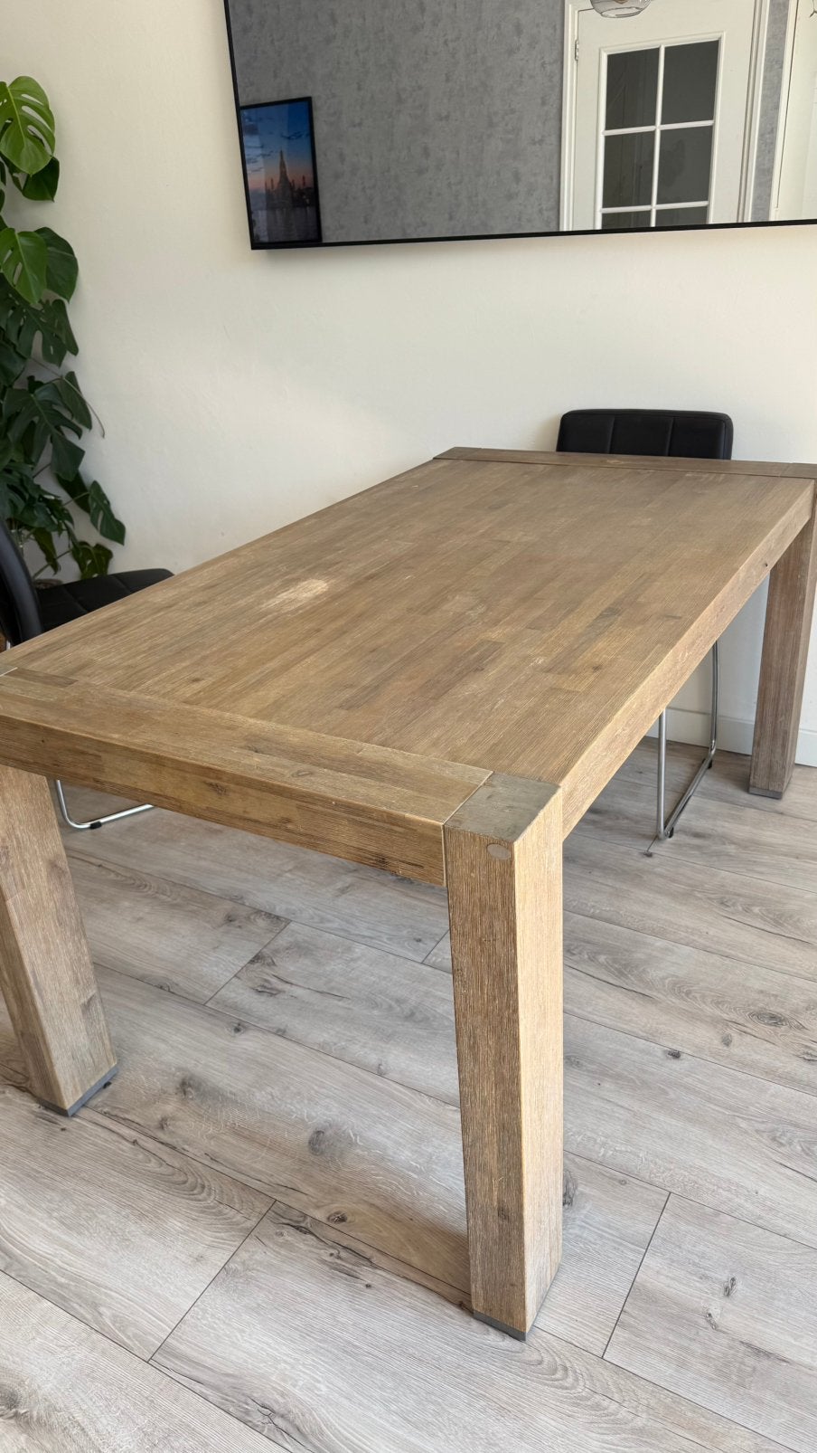 Uitschuifbare eettafel, Huis en Inrichting, Ophalen, 50 tot 100 cm, Zo goed als nieuw, 150 tot 200 cm