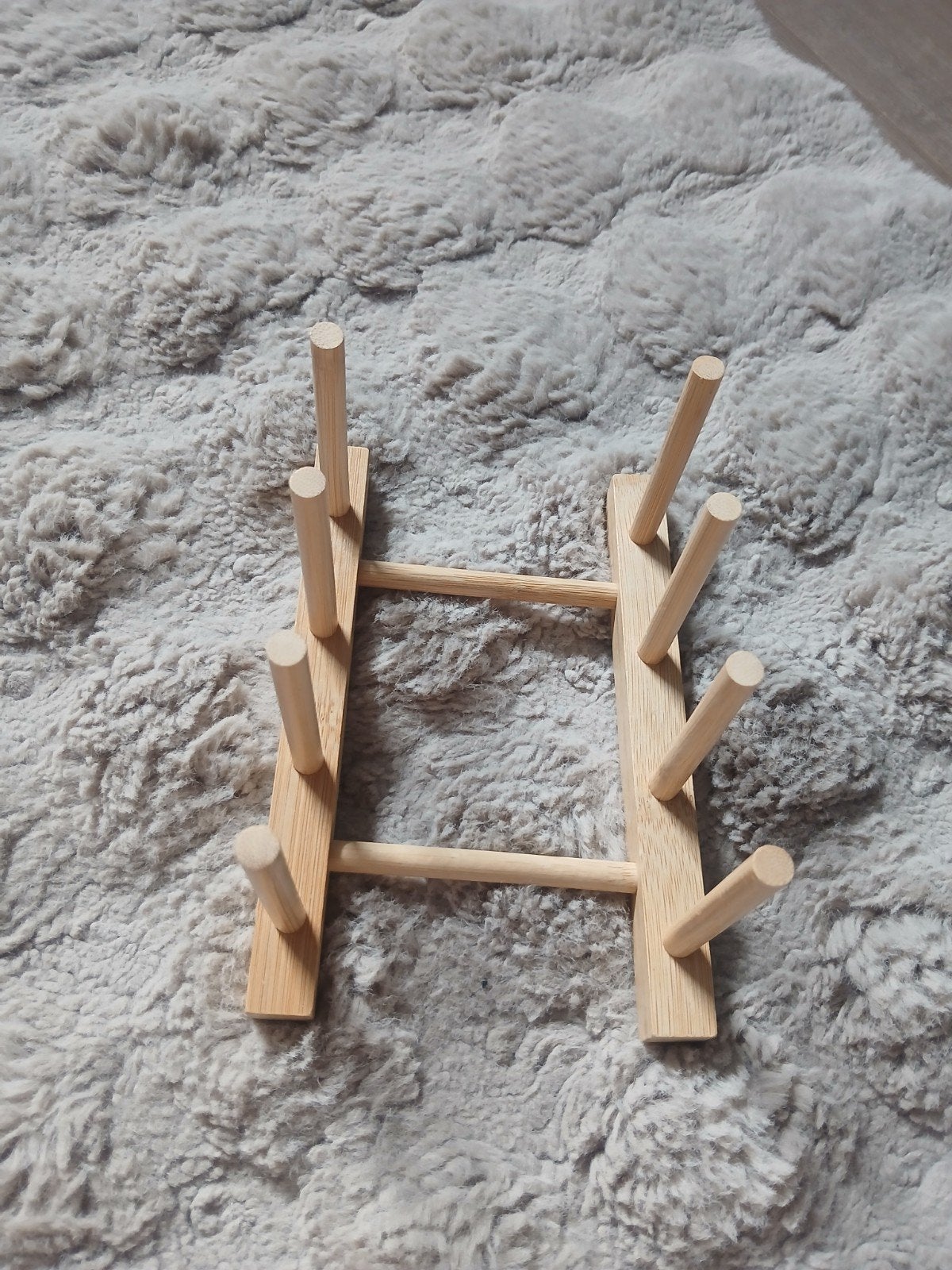 Houten bordenrek, Hout, Ophalen of Verzenden, Zo goed als nieuw, Scandinavisch