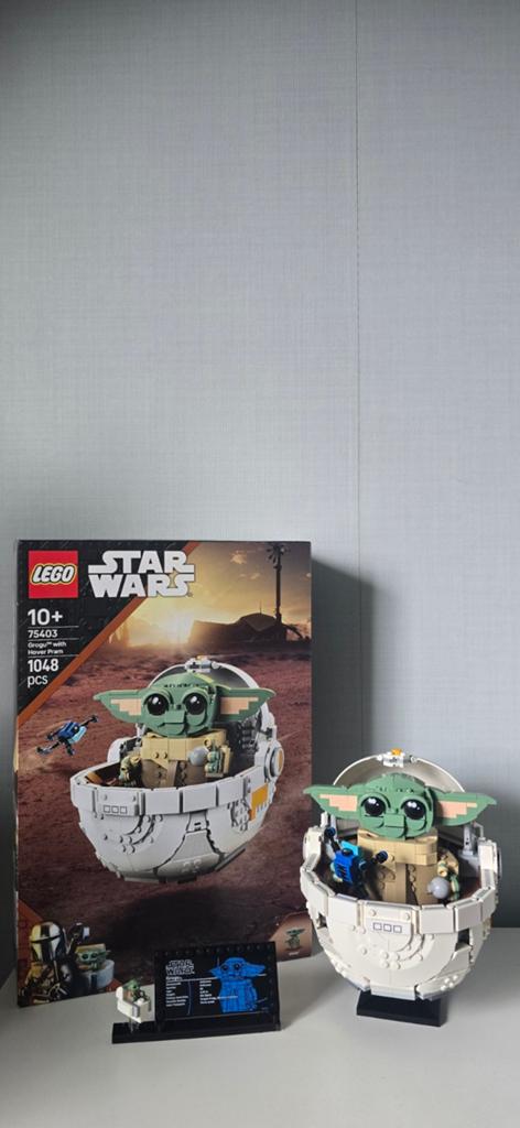 LEGO Grogu met hover pram - compleet met doos en boekje, Ophalen of Verzenden, Zo goed als nieuw