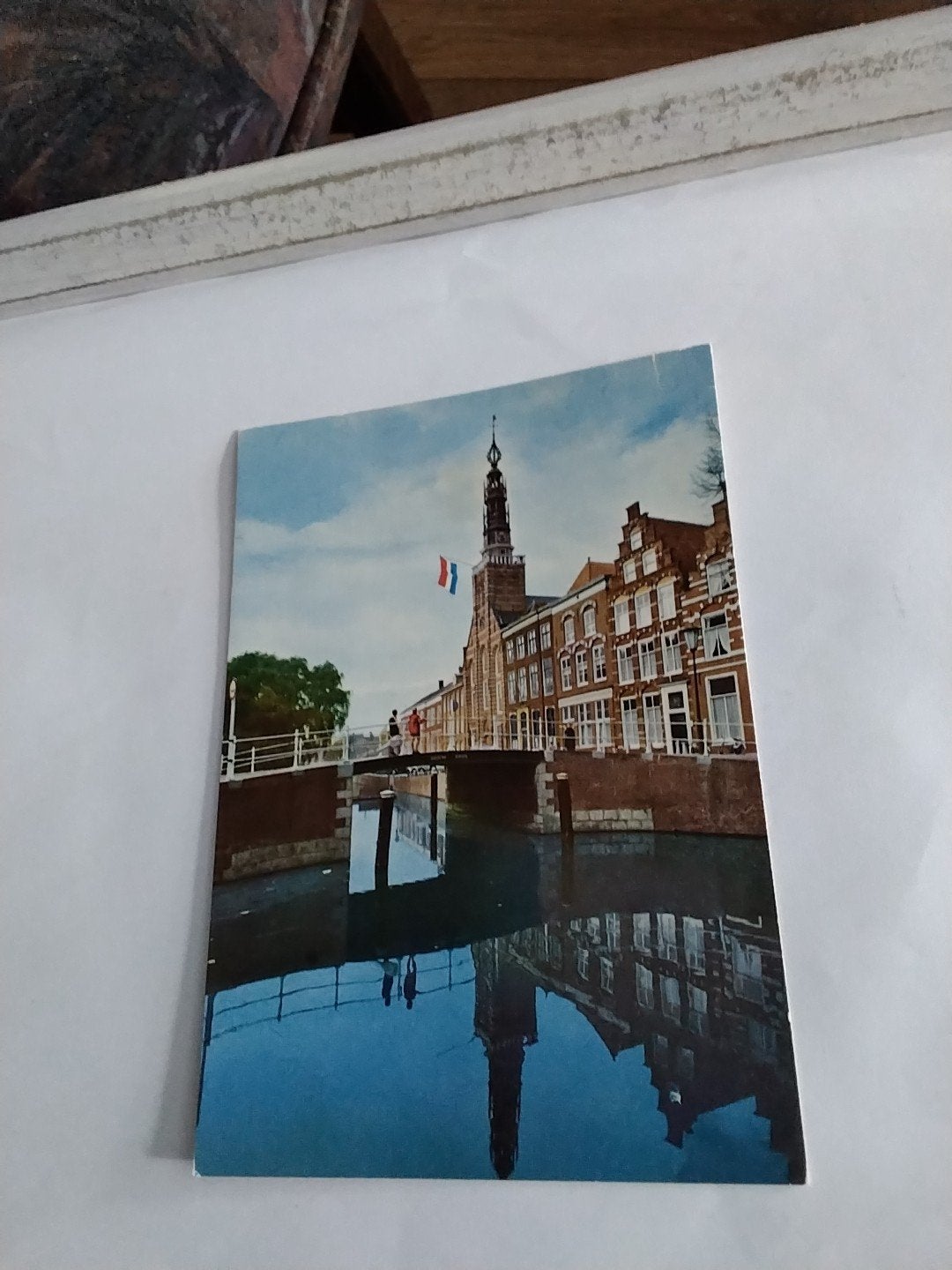 Oude ansichtkaart Leiden: Steenschuur met Lodewijkskerk, Ophalen of Verzenden