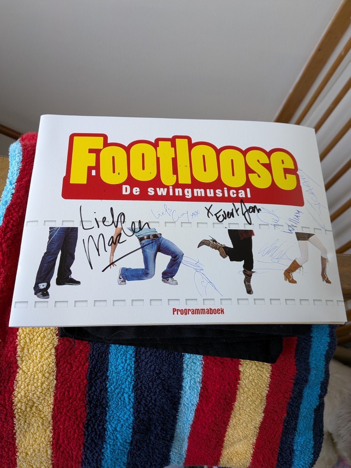 Footloose De Swingmusical Programmaboek gesigneerd, Boeken, Ophalen of Verzenden, Zo goed als nieuw, Artiest, Diverse auteurs