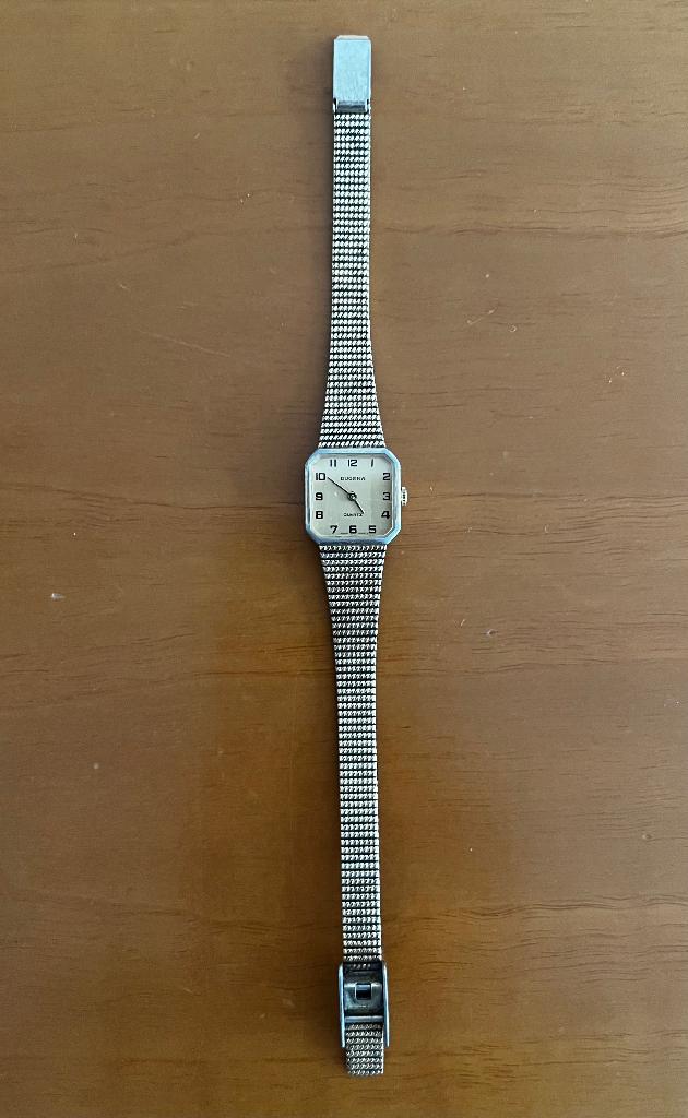 Vintage Dugena verguld dameshorloge, Sieraden, Tassen en Uiterlijk, Horloges | Dames, Overige merken, Staal, Gebruikt, Staal