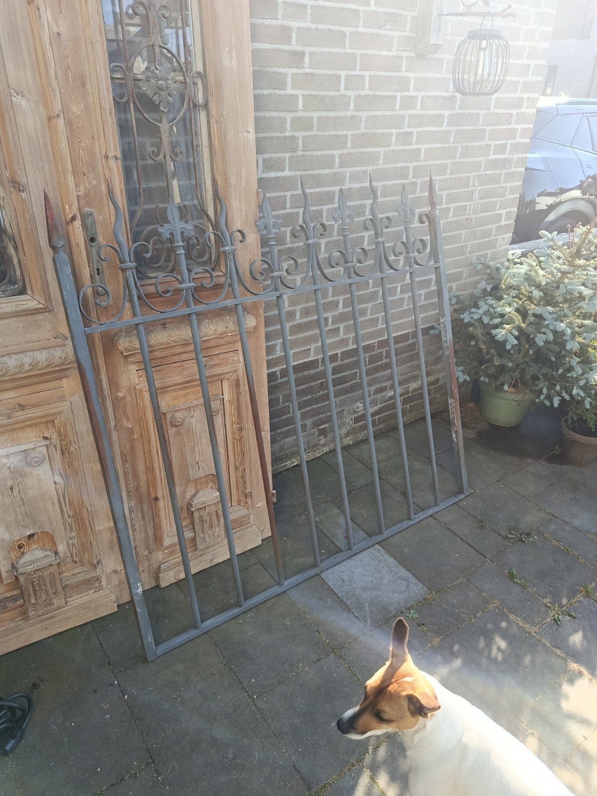 Zwaar ijzeren hek, Tuin en Terras, Ophalen, Gebruikt, IJzer, Sierhekwerk