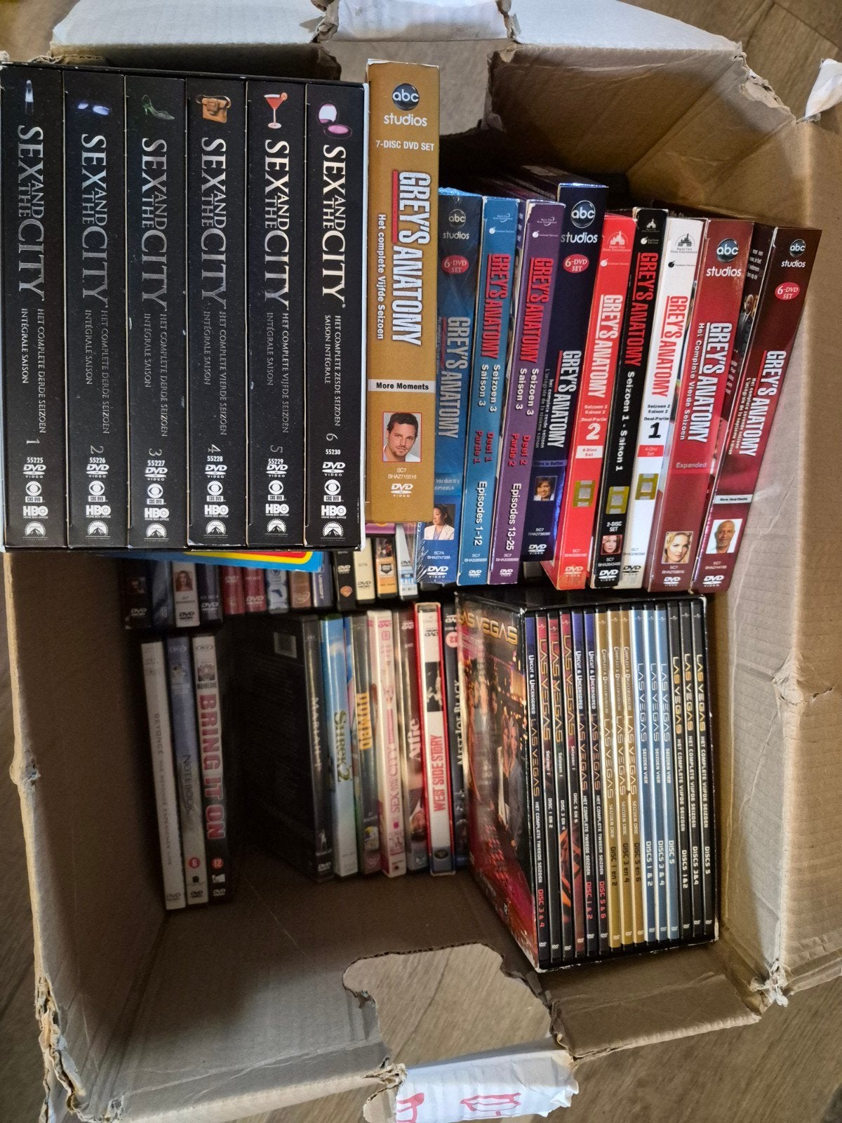 Grote collectie DVD's: Sex and the City, Grey's Anatomy, Seizoen 6, Ophalen of Verzenden, Vanaf 12 jaar, Gebruikt