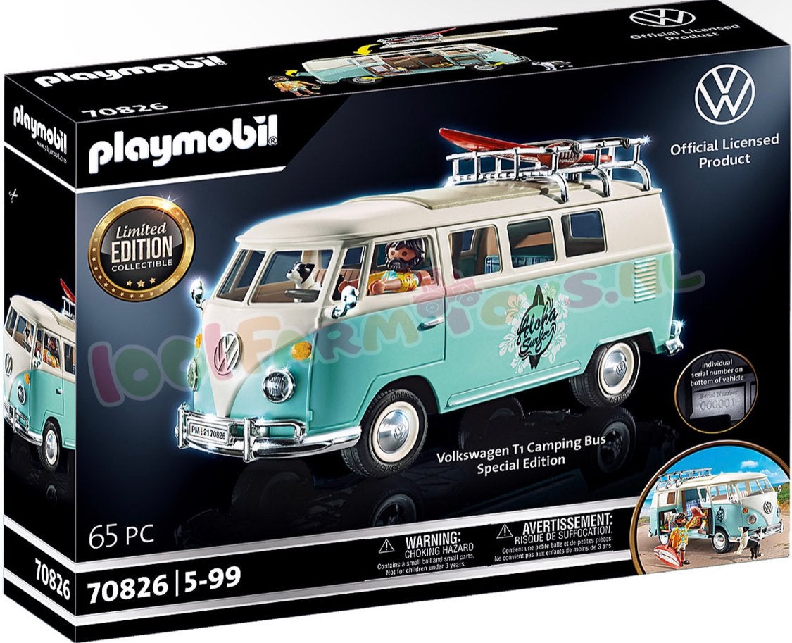 Nieuw Playmobil 70826 Volkswagen T1 Camper Bus Limited Ed., Complete set, Voertuig, Nieuw, Ophalen of Verzenden