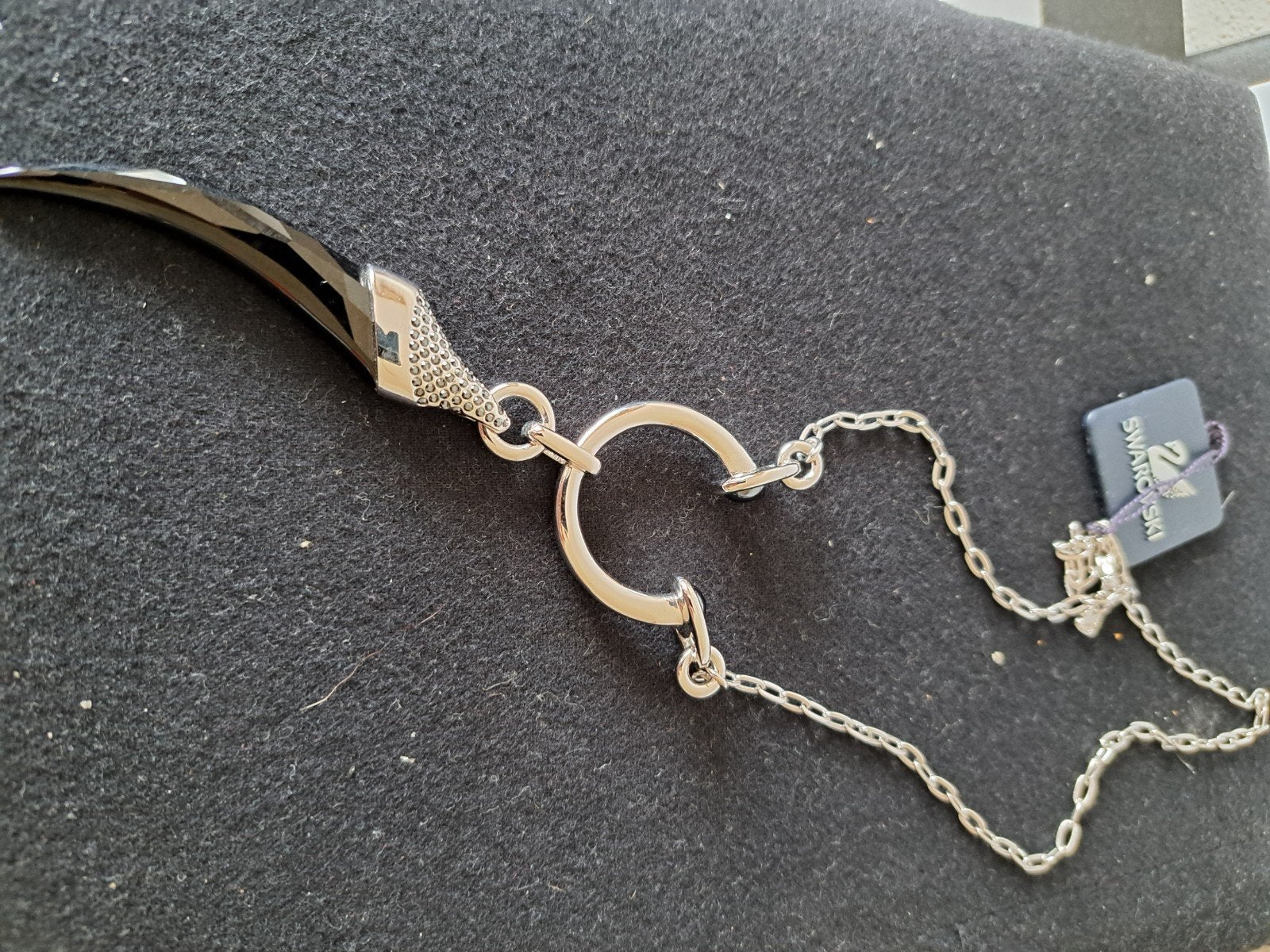 swarovski ketting nieuw, Verzenden, Nieuw, Zilver, Overige materialen