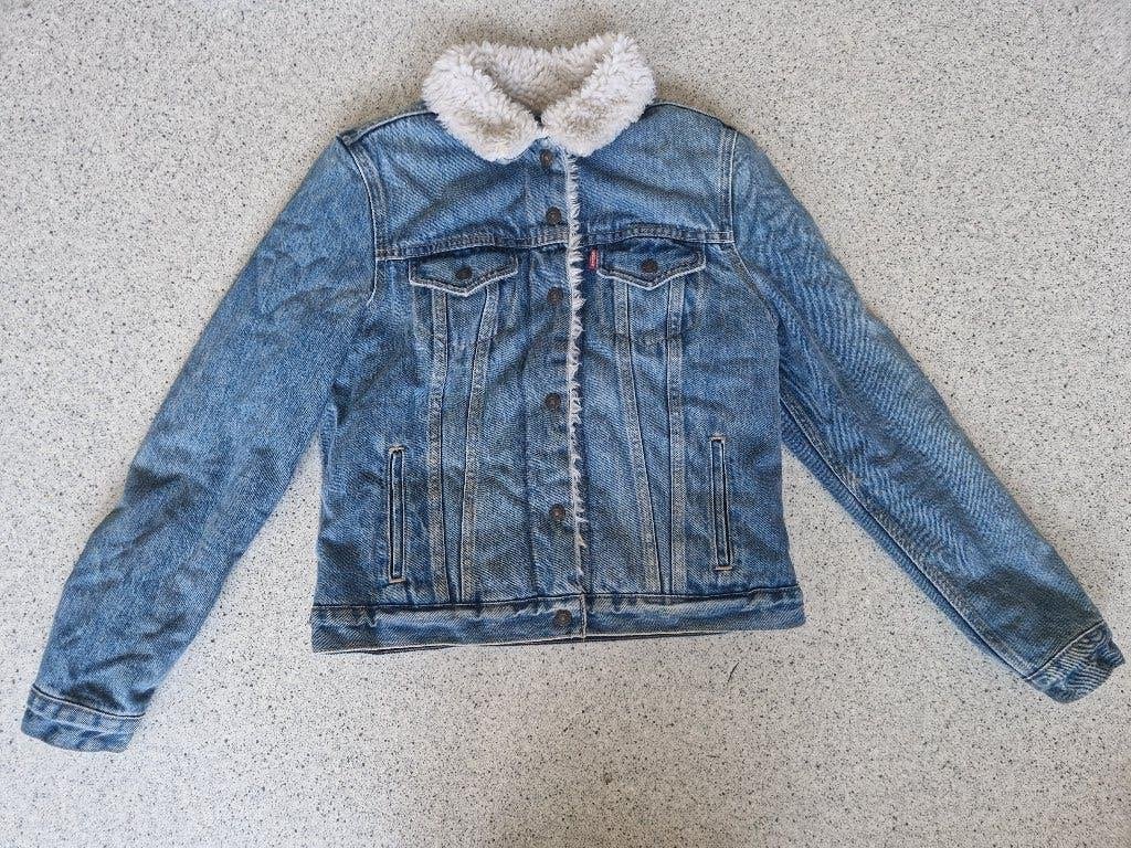 Levi's gewatteerd spijker jack, Maat 38/40 (M), Blauw, Ophalen of Verzenden, Zo goed als nieuw