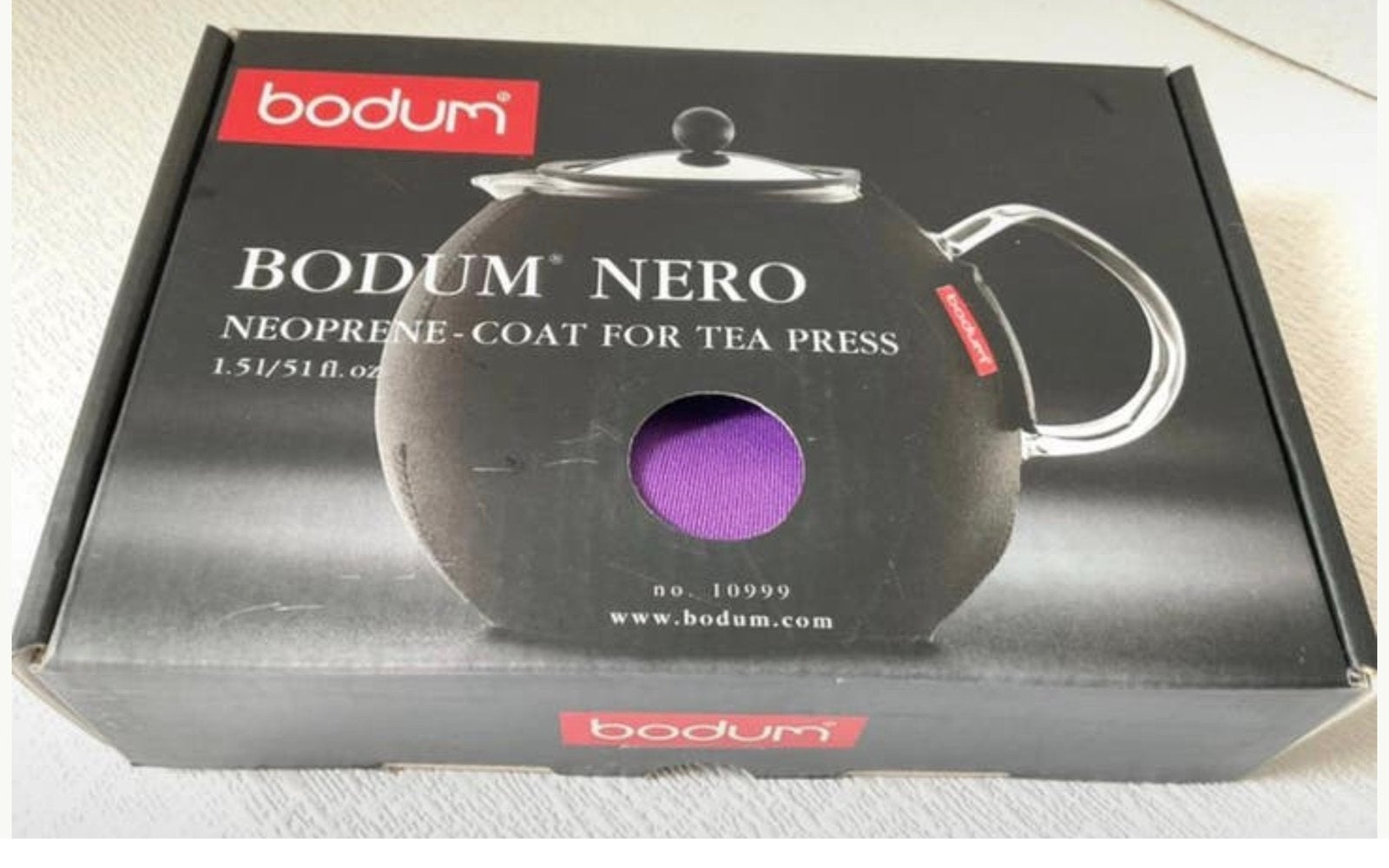 Bodum neopreen coat voor de assam theepot, Huis en Inrichting, Keuken | Servies, Ophalen of Verzenden, Zo goed als nieuw, Overige stijlen