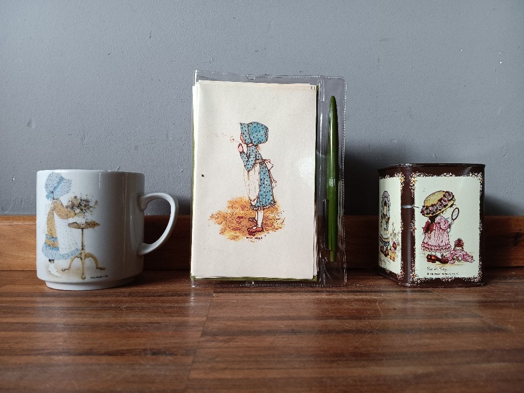 Set Holly Hobbie / Sarah Kay, jaren 70 - 80, Verzamelen, Ophalen of Verzenden, Huis en Inrichting