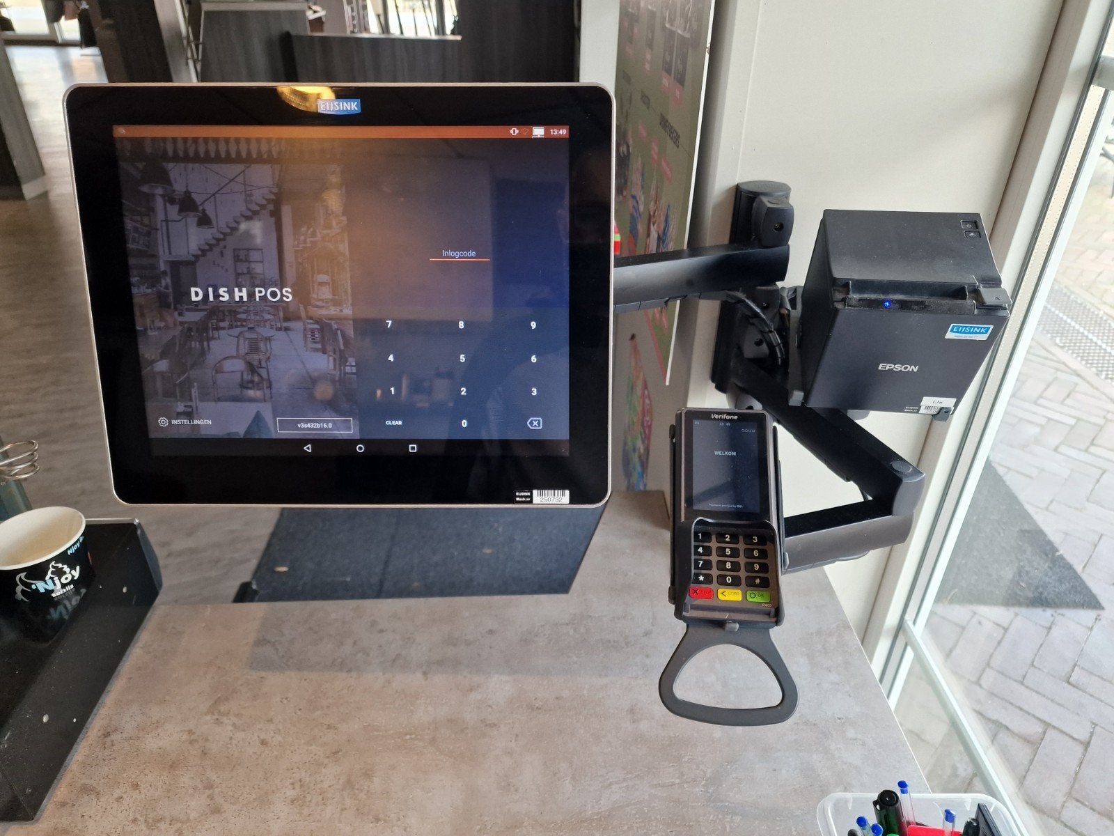 Compleet POS Systeem - 15" Touchscreen, Printer, Pin, Ophalen