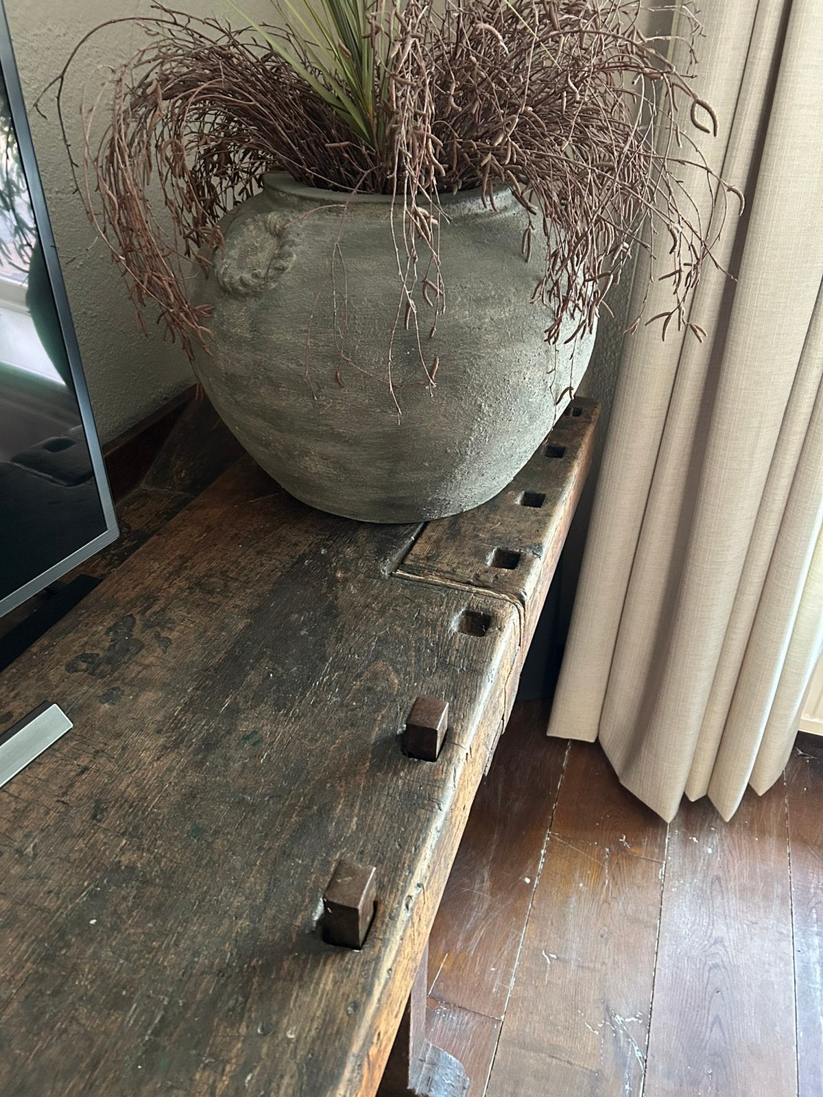 Antieke werkbank, Ophalen, 125 cm of meer, Zo goed als nieuw, Minder dan 100 cm