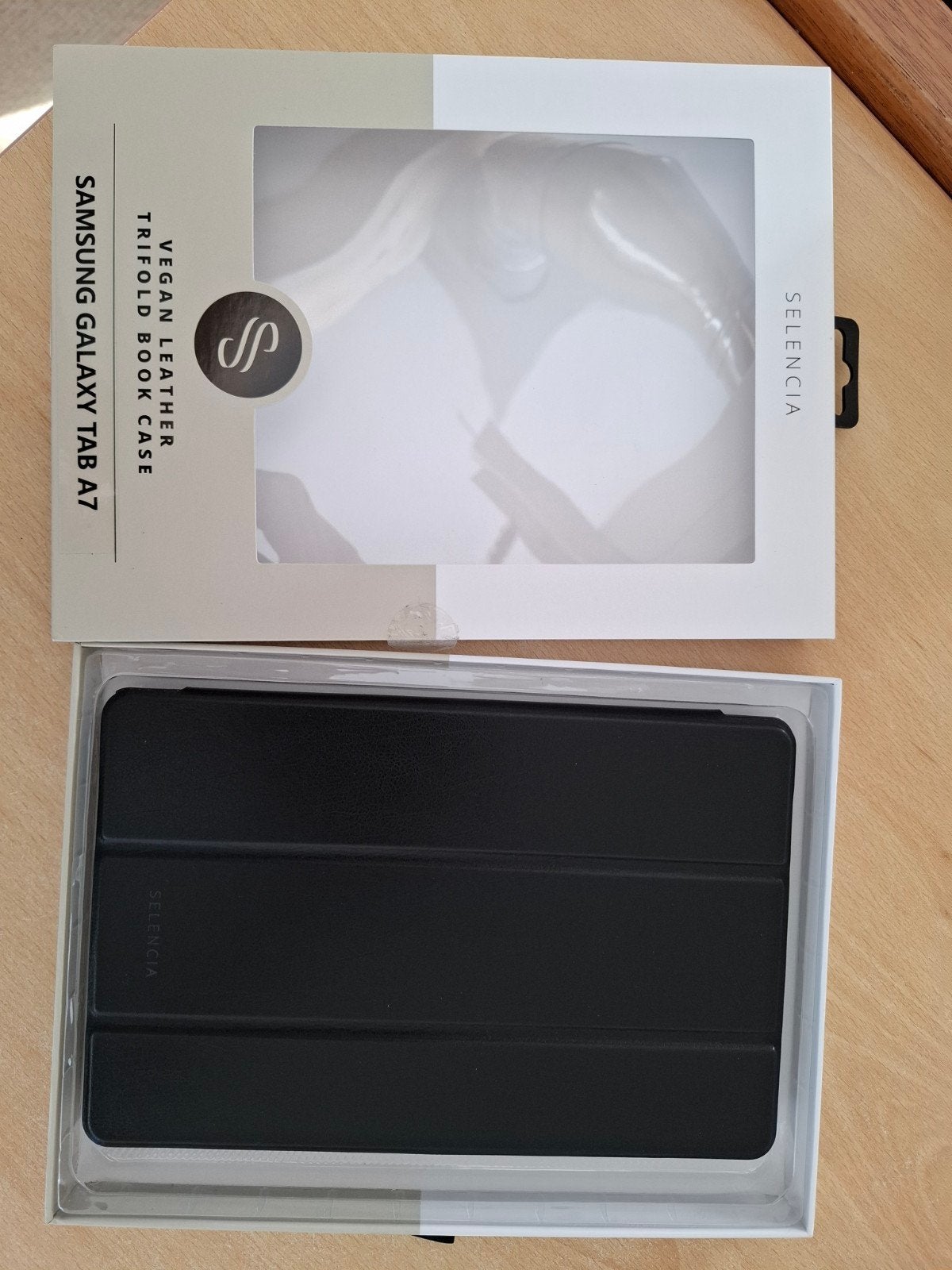 Nuria Vegan Leren Trifold Book Case Samsung Galaxy Tab A7, Computers en Software, 10 inch, Nuria, Nieuw, Bescherming voor- en achterkant