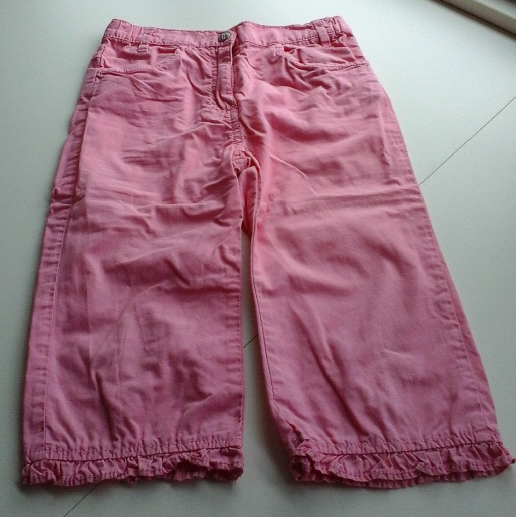 Roze zomerbroek met ruches - maat 110 (5 jaar), Kinderen en Baby's, Kinderkleding | Maat 110, Ophalen, Meisje, Palomino (C&A)