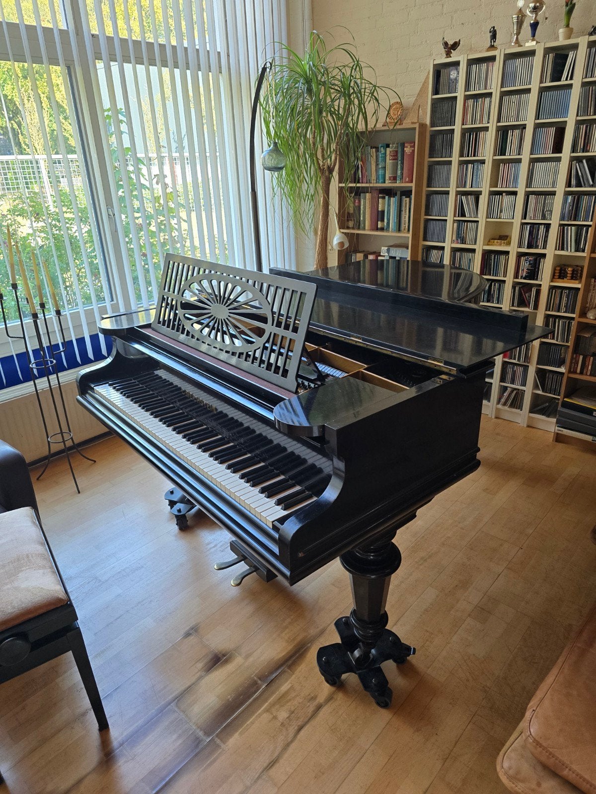 C. Bechstein vleugel, ca. 1908, gereviseerd, zwart, Muziek en Instrumenten, Ophalen, Gebruikt, Zwart, Vleugel